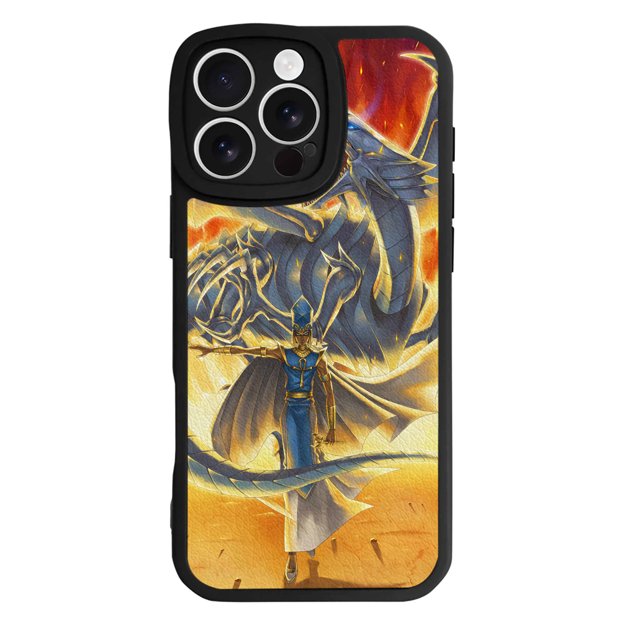 （画像用） 遊☆戯☆王 Yu-Gi-Oh! 【iPhone 16シリーズ対応】シリコンスマホケース（レザー調） 材質：シリコン